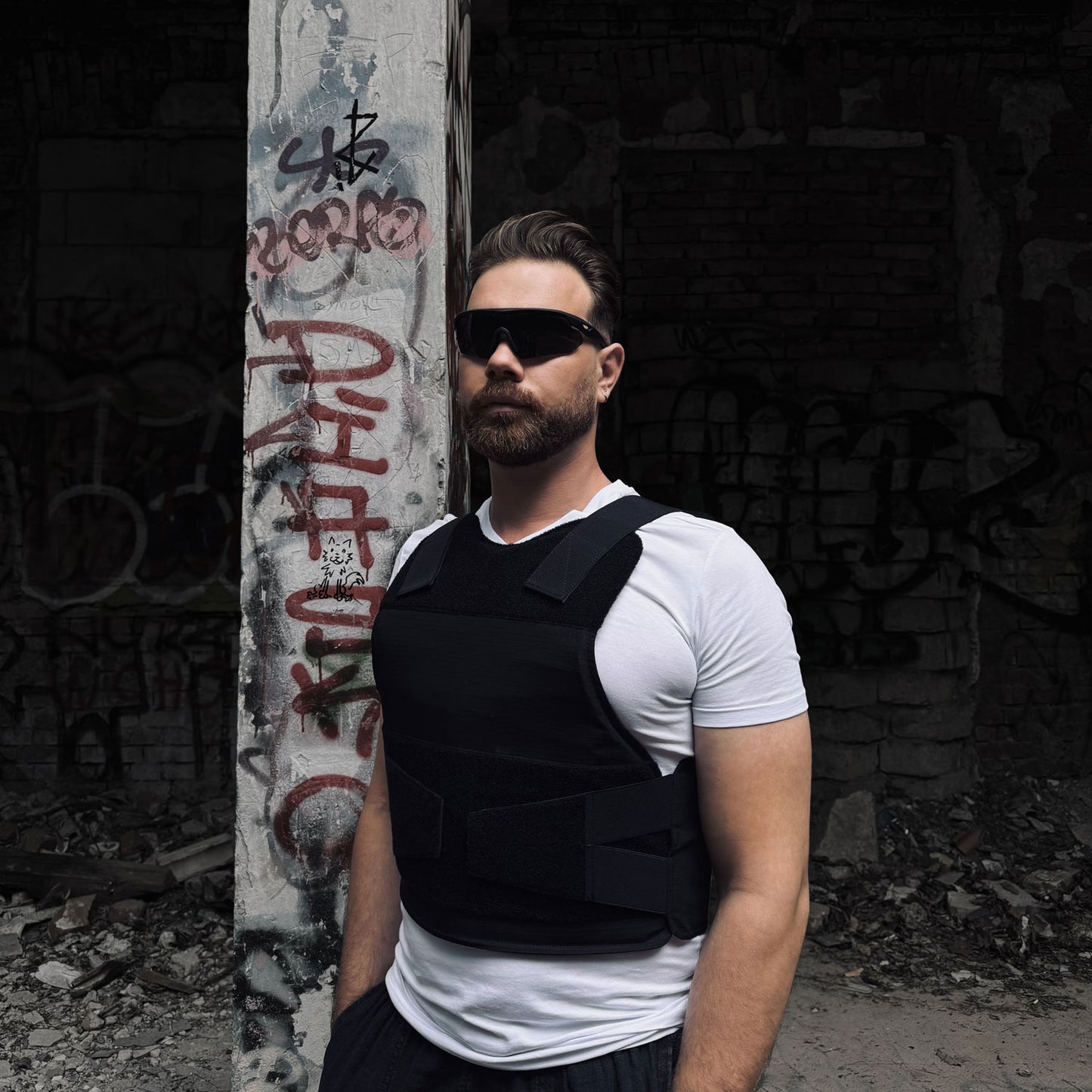 Skrytá nepriestrelná vesta – čierna